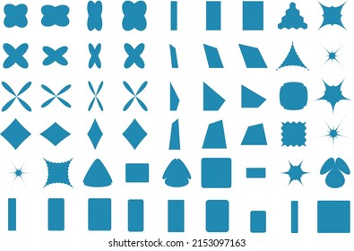 Collection Random Shapes Stock Vector (Royalty Free) 2153097163 ...