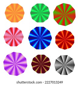 Collection of ray sun shine sticker sale promotion label glossy abstract background web pattern vector illustration