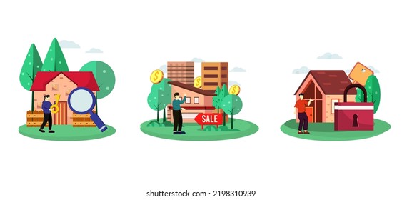 Collection Real Estate Bundle Flat Design