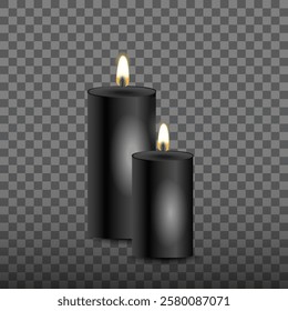 Collection of realistic candles vector
