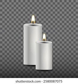 Collection of realistic candles vector
