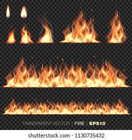 Collection Of Realistic Fire Flames