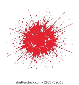 Collection of realistic red blood splatter stains isolated on white background. Ideal for horror themes, crime scenes, gory effects, and dark artistic designs.
