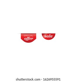Collection of realistic sale tags with text Free