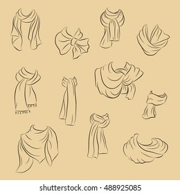 My Fashion: Scarf Drawing Realistic