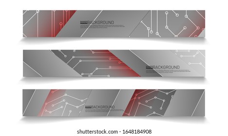 Collection of rectangular banners. Abstract vector background for your design