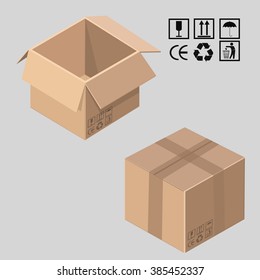 Collection recycle brown box packaging