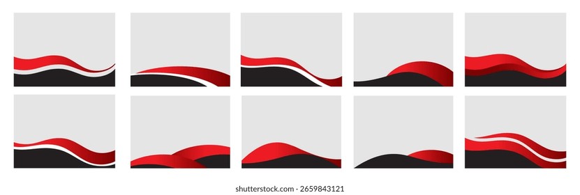 Sammlung roter Banner, Vektorgrafiken mit Bändern, perfekt für Webdesign und Business-Header-Vorlagen