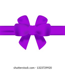 Collection of red bows with ribbons. Bow vector