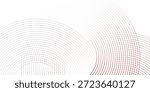 Collection of red concentric circles. Collection of radial sound wave or sonar rings. Pack of radar icon symbols, targets, dashed lines, halftones.