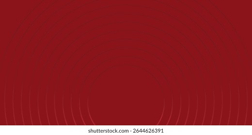 Coleção de círculos concêntricos vermelhos. Coleção de ondas sonoras radiais ou anéis sonares. Pacote de símbolos de ícone de radar, alvos, linhas tracejadas, ilustração halftones.vetor.