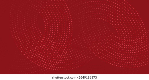Coleção de círculos concêntricos vermelhos. Coleção de ondas sonoras radiais ou anéis sonares. Pacote de símbolos de ícone de radar, alvos, linhas tracejadas, halftones.eps 10.