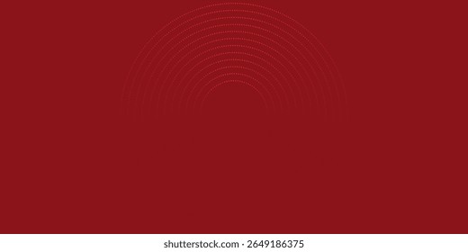 Coleção de círculos concêntricos vermelhos. Coleção de ondas sonoras radiais ou anéis sonares. Pacote de símbolos de ícone de radar, alvos, linhas tracejadas, halftones.vetor illustration.modern.