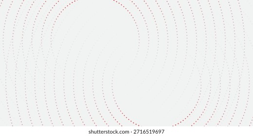 Collection of red concentric circles. Collection of radial sound wave or sonar rings. Pack of radar icon symbols, targets, dashed lines, halftones, vector illustration.