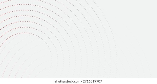 Collection of red concentric circles. Collection of radial sound wave or sonar rings. Pack of radar icon symbols, targets, dashed lines, halftones, vector illustration.