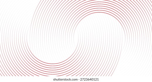 Coleção de círculos concêntricos vermelhos. Coleção de ondas sonoras radiais ou anéis sonares. Pacote de símbolos de ícone de radar, alvos, linhas tracejadas, halftones.eps 10, moderno.