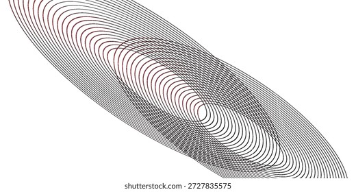 Sammlung von konzentrischen Kreisen. Kollektion von Radial-Schallwellen oder Sonarringen. Paket mit Radarsymbolen, Zielen, gestrichelten Linien, Halbtönen, Modern.
