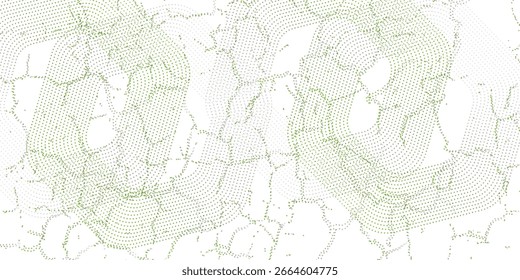 Uma coleção de hexágonos concêntricos vermelhos. Uma coleção de anéis de ondas sonoras radiais ou sonoras. Uma coleção de símbolos de ícones de radar, alvo, linha tracejada e meio-tom, modernos, Eps 10.