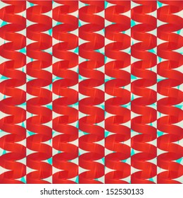Collection of red holiday ribbon. Vector illustration