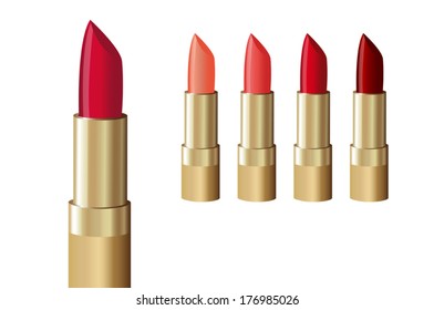 Collection of red lipstick