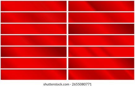Coleção gradientes metálicos vermelhos, cromo conjunto de gradientes de Natal. Gradientes de illustration.red vetoriais no plano de fundo preto. Uma paleta de cores para o design