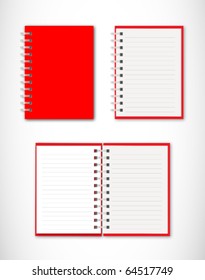 Collection of red notebook
