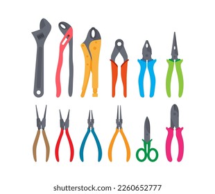 Collection of repair tools vector design