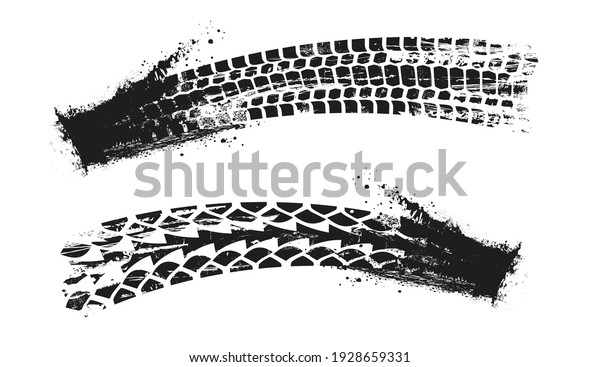 Collection of repeatable tire prints.
Vector
illustration.