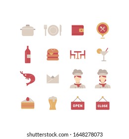 RECOPILACIÓN DE ICONOS PLATOS RESTAURANTES