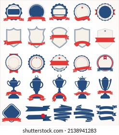 Collection of retro badges and labels