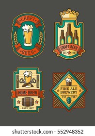 Collection of retro beer labels, stickers