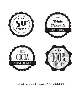 Collection of Retro Chocolate Vintage Label Set with retro vintage styled design.