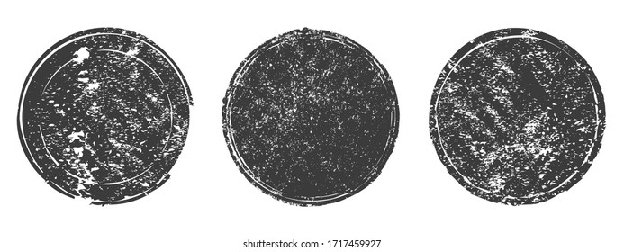 Formas de círculo retro de colección. La textura de grunge de sello de elemento para crear un efecto angustiado. Establecer mejor para la venta, etiqueta de precio, signo de calidad, forma. Sellos postales de pulverización vintage.