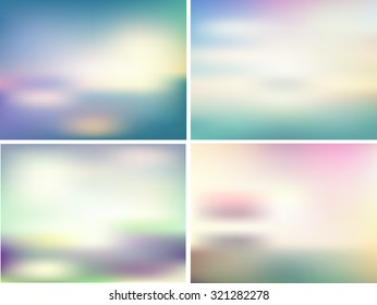 Collection of retro coloured overlay backgrounds