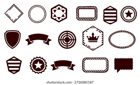 colección de insignias y cintas de marcos retro para marcas y logotipos clásicos