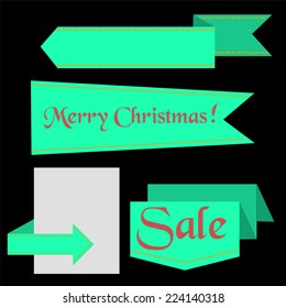 The collection of retro ribbons banners for your business