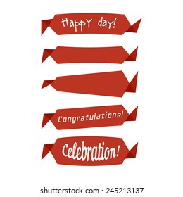 The collection of retro ribbons banners for your business