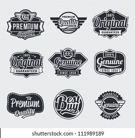 Collection of Retro Vintage style vector labels