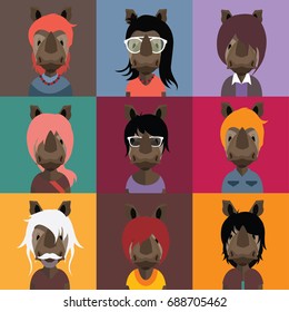 Collection of rhino avatars 1