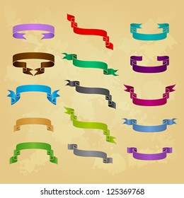 Collection of ribbon icons