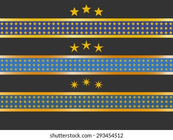 Collection of ribbons and stars as concept