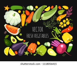 collection of ripe vegetables