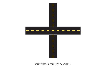 a collection of road signs with arrows and arrows. City road and highway top view. Street and road.