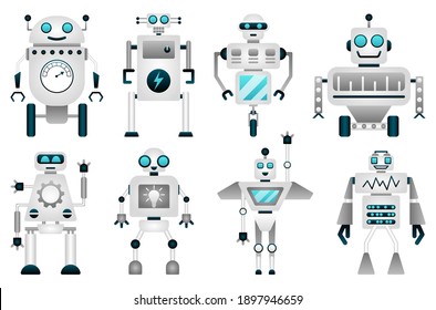 Collection Robot Characters, Artificial Intelligence, AI. Monsters, Cyborgs, Humanoids