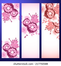 Collection of romantic invitations. Wedding, marriage, bridal, birthday, Valentine's day. Isolated.