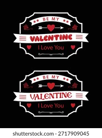 Coleção de românticos gráficos vetor Valentine para vestuário, cartões de saudação e cartazes.