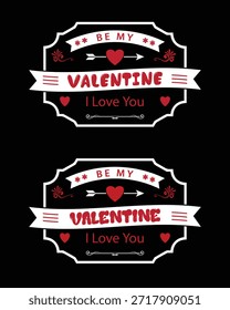 Coleção de românticos gráficos vetor Valentine para vestuário, cartões de saudação e cartazes.