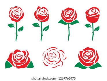 Collection rose flower logo