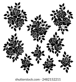 Una colección de materiales de rosa ideal para el diseño textil,