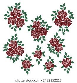 Una colección de materiales de rosa ideal para el diseño textil,